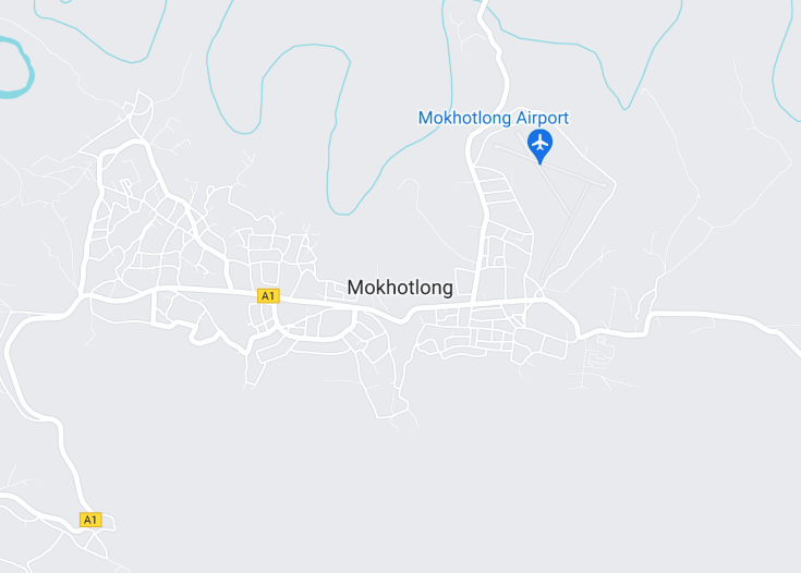 Map of Mokhotlong, Lesotho