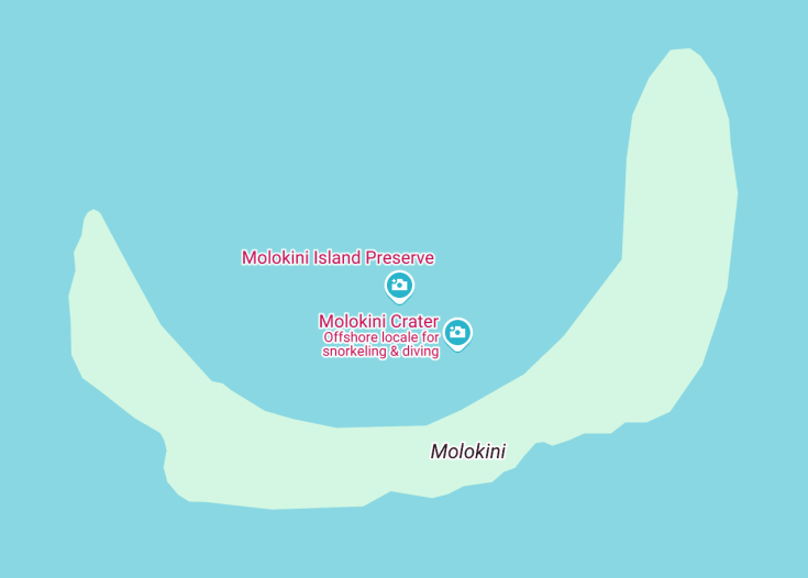 Map of Molokini, Hawaii (USA)