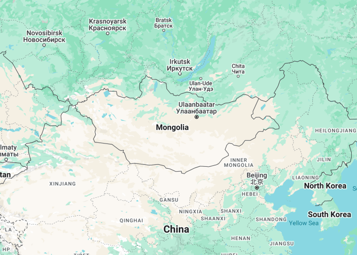 Map of Mongolia, 