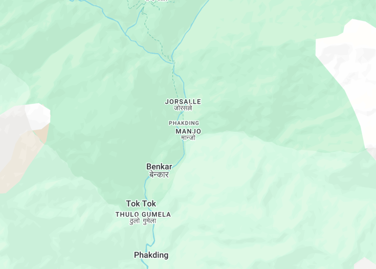 Map of Monjo, Nepal