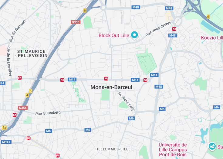 Map of Mons-en-Barœul, France