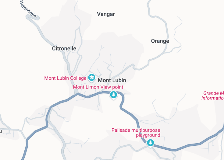 Map of Mont Lubin, Rodrigues (Mauritius)