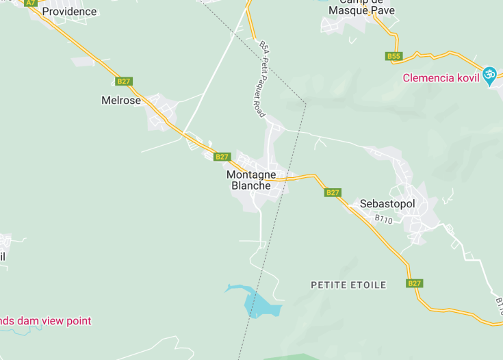 Map of Montagne Blanche, Mauritius