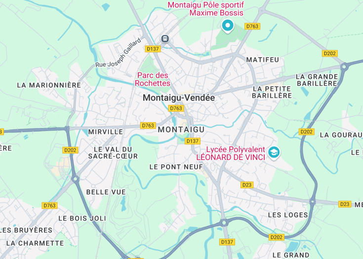 Map of Montaigu, France