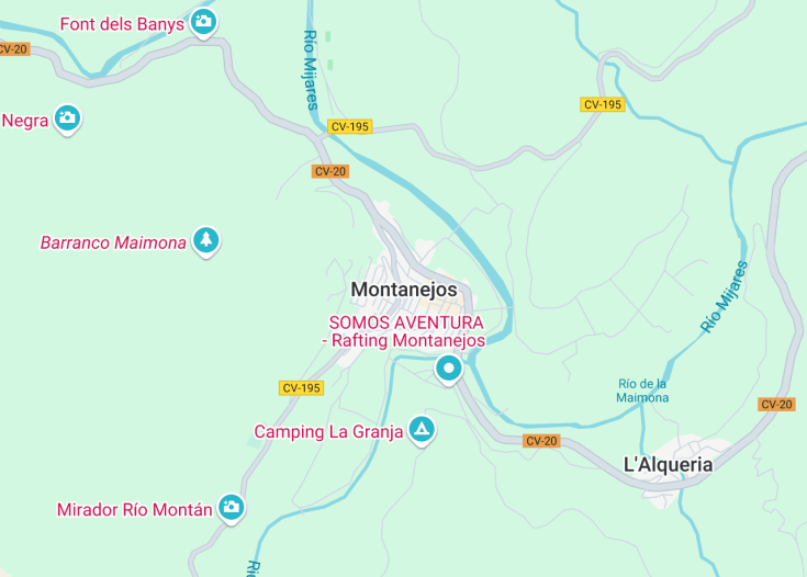 Map of Montanejos, Spain