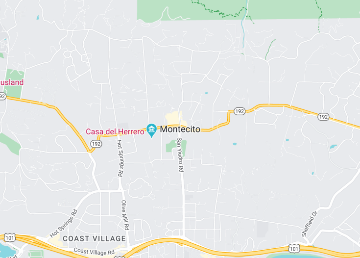 Map of Montecito, California (USA)