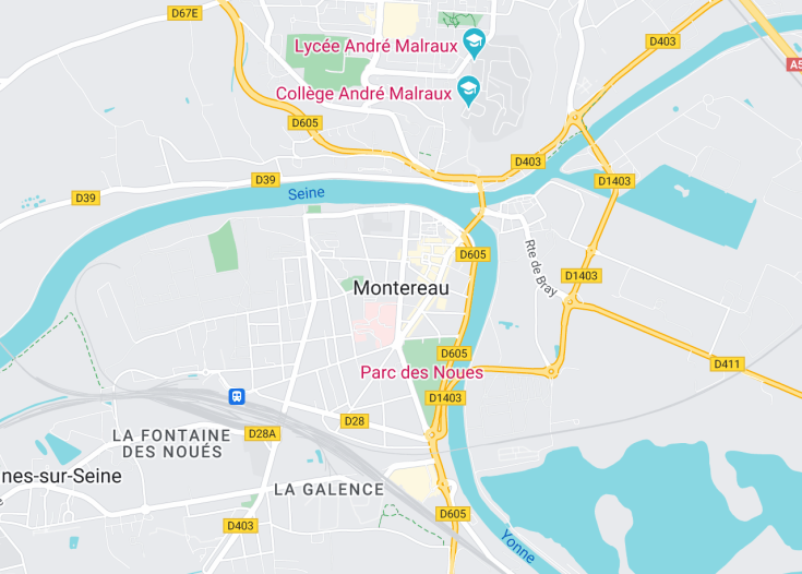 Map of Montereau-Fault-Yonne, France