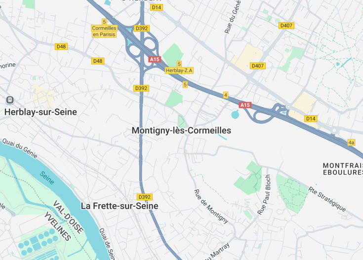 Map of Montigny-lès-Cormeilles, France