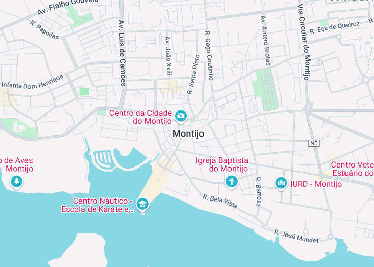 Map of Montijo, Portugal