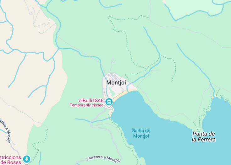 Map of Montjoi, Spain