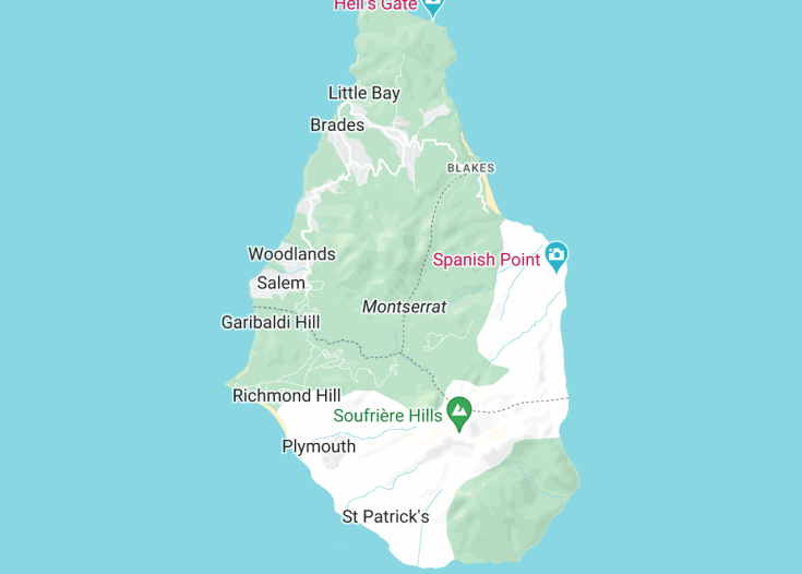 Map of Montserrat (United Kingdom), 