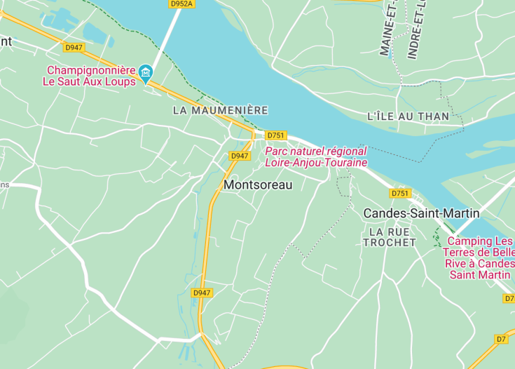 Map of Montsoreau, France