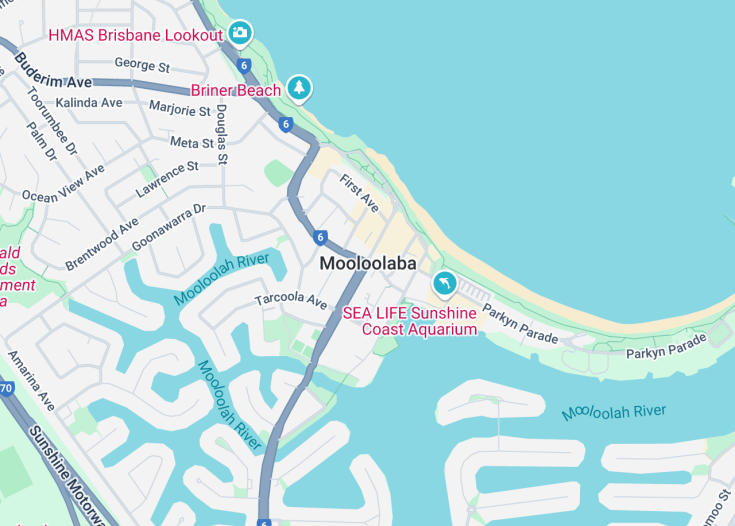 Map of Mooloolaba, Australia