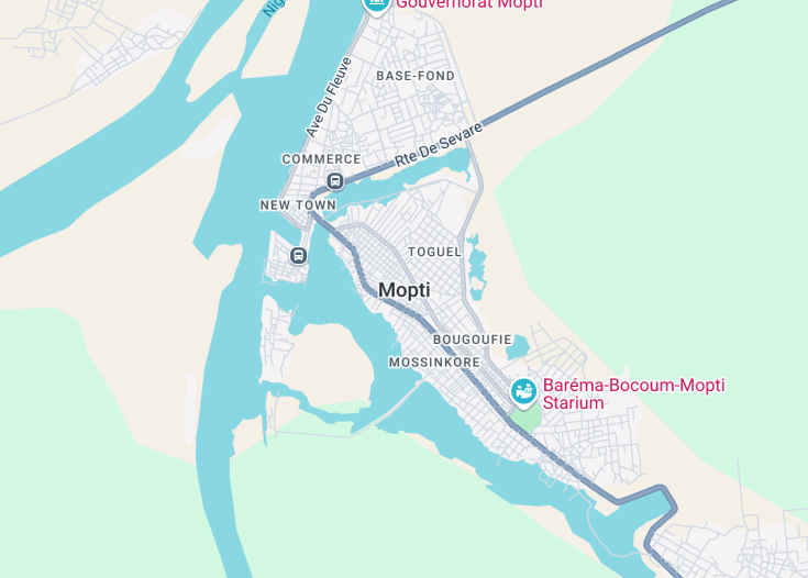 Map of Mopti, Mali