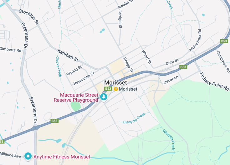 Map of Morisset, Australia