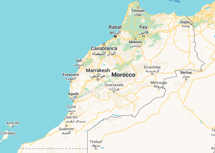 Map of Morocco, 