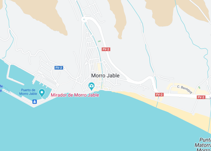 Map of Morro Jable, Fuerteventura (Canaries, Spain)