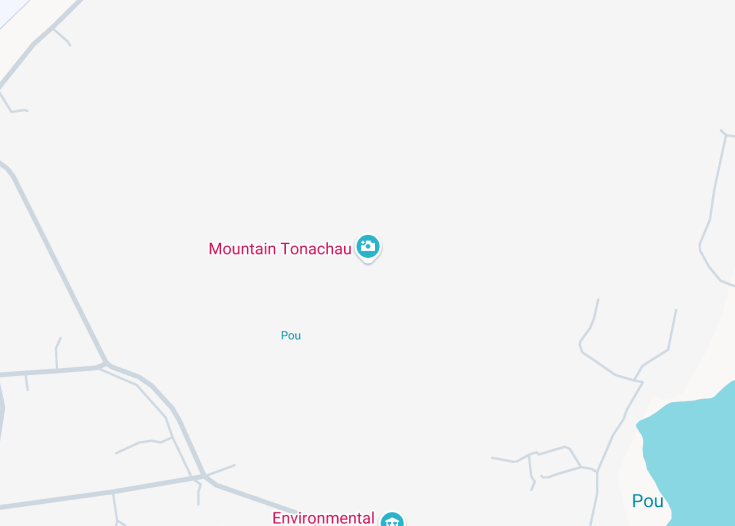 Map of Mountain Tonachau, Micronesia