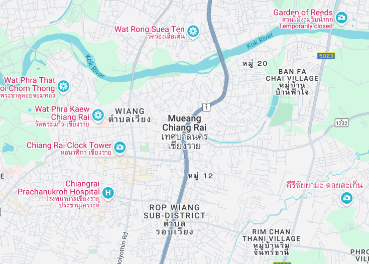 Map of Mueang Chiang Rai, Myanmar