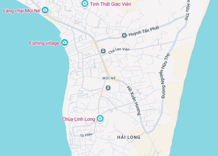 Map of Mui Ne, Vietnam