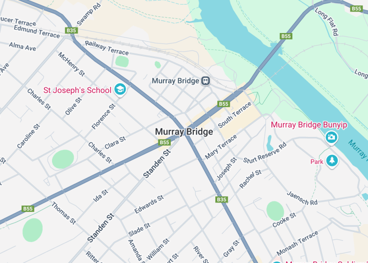 Map of Murray Bridge, Australia