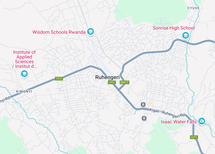 Map of Musanze, Rwanda