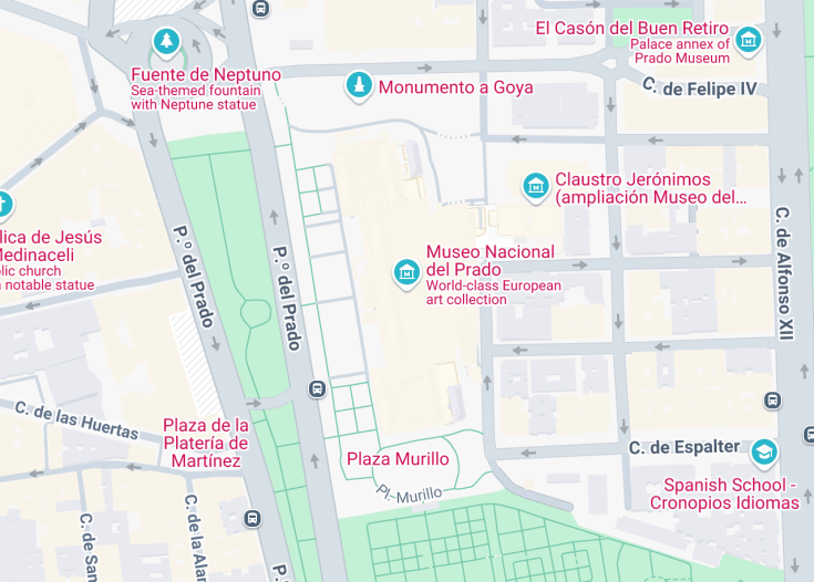 Map of Museo Del Prado, Madrid