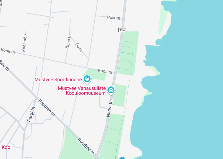 Map of Mustvee Kolmainsuse Ainuusu kirik, Mustvee