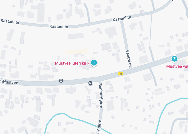 Map of Mustvee luteri kirik, Mustvee