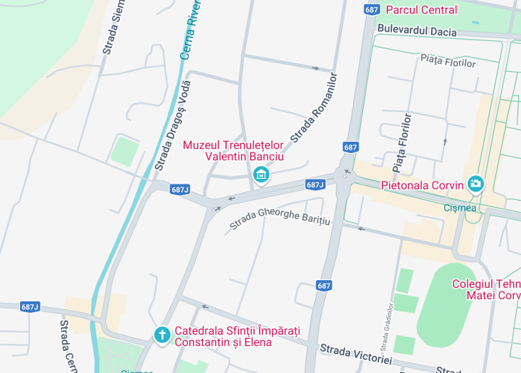 Map of Muzeul Trenulețelor Valentin Banciu, Romania