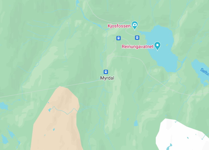 Map of Myrdal, Norway