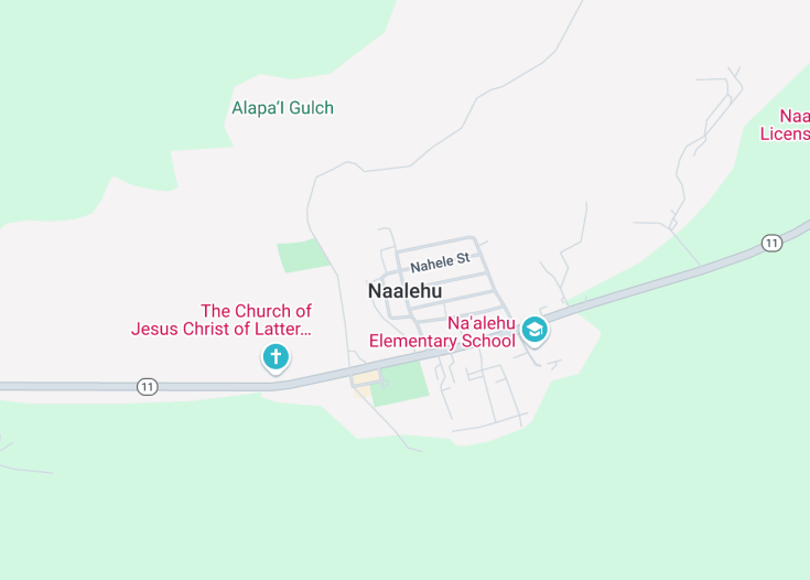 Map of Naalehu, Hawaii (USA)