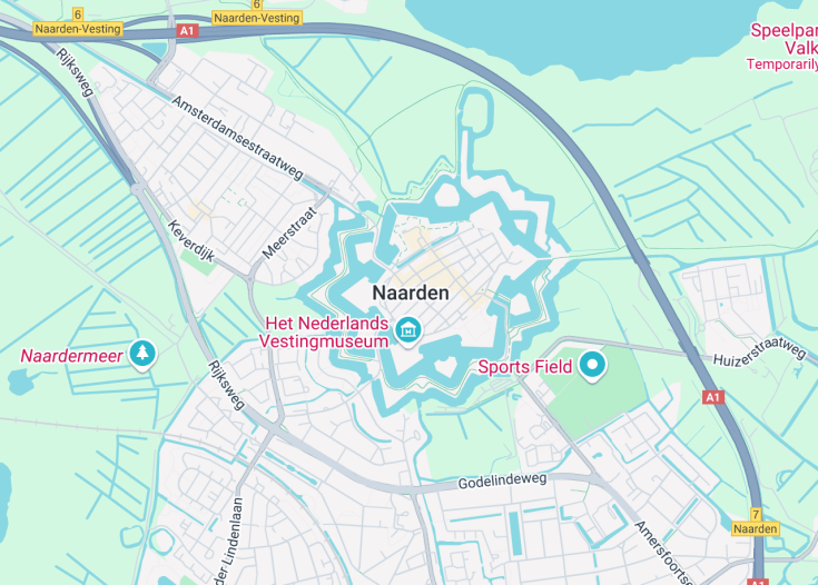 Map of Naarden, Netherlands