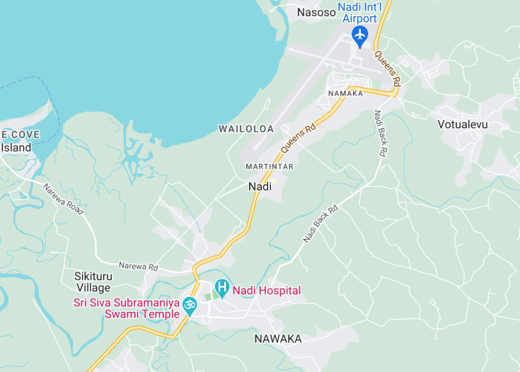 Map of Nadi, Fiji