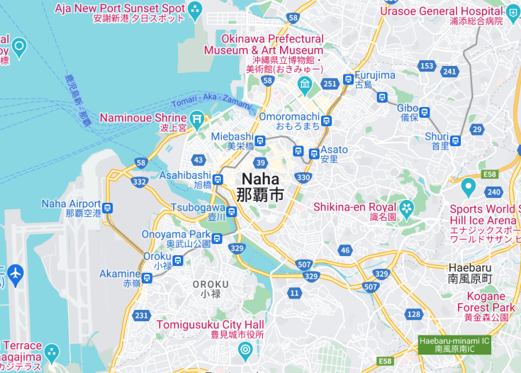 Map of Naha, Japan