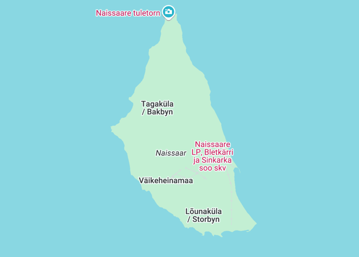 Map of Naissaar, Estonia