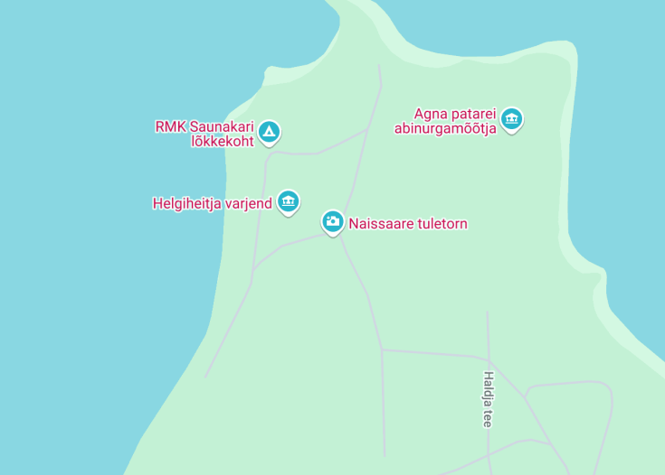 Map of Naissaar lighthouse, Naissaar