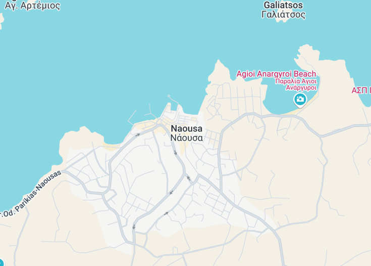 Map of Naousa, Greece