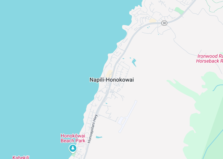 Map of Napili-Honokowai, Hawaii (USA)