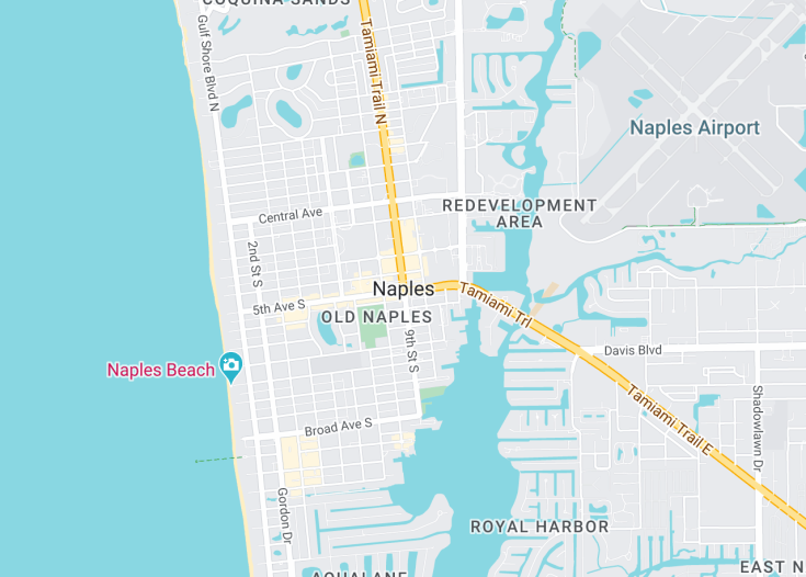 Map of Naples, Florida (USA)