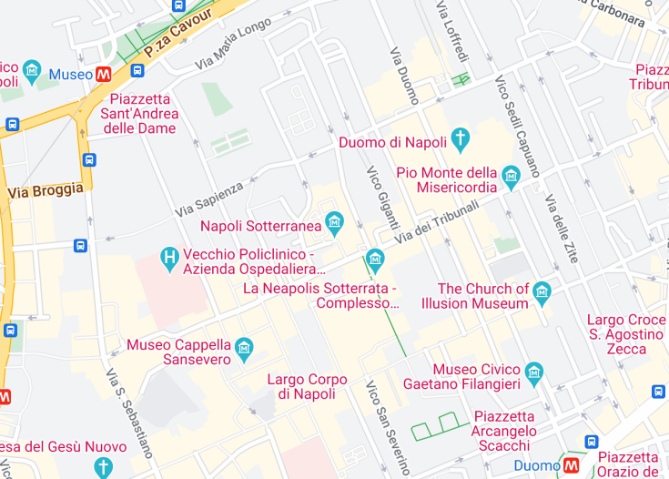 Map of Naples Underground, Naples