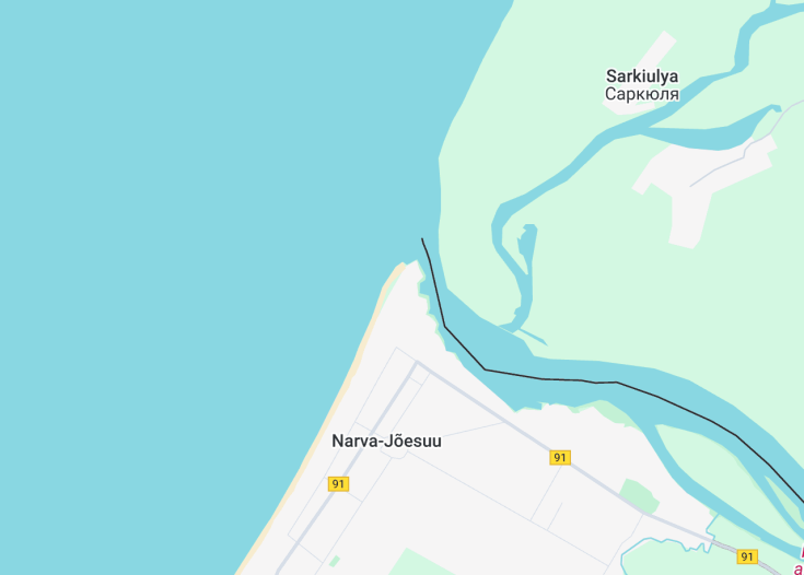 Map of Narva-Jõesuu Lighthouse, Narva