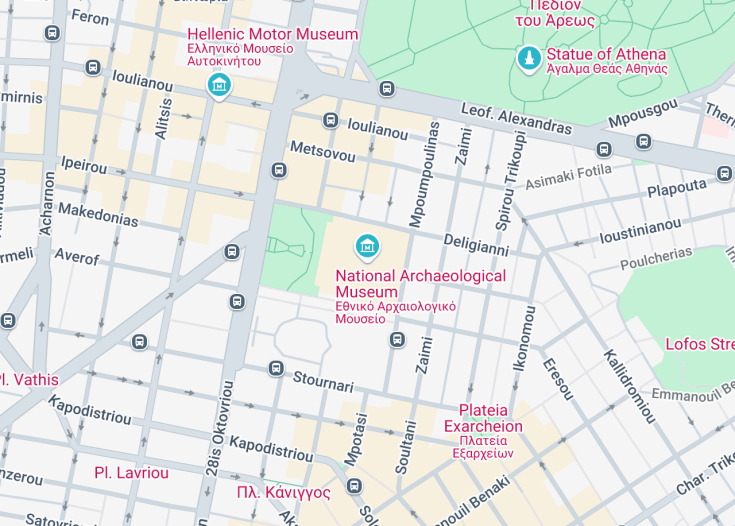 Map of National Archaeological Museum of Athens, Athens