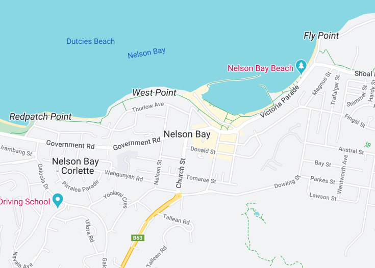 Map of Nelson Bay, Australia