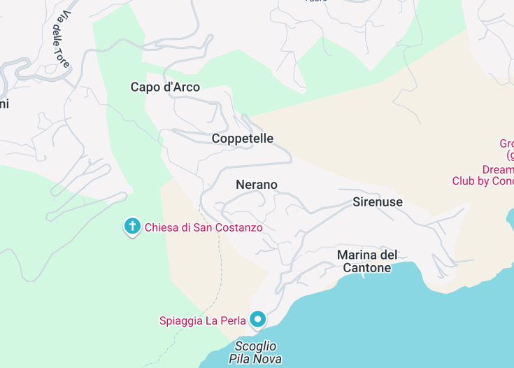 Map of Nerano, Italy