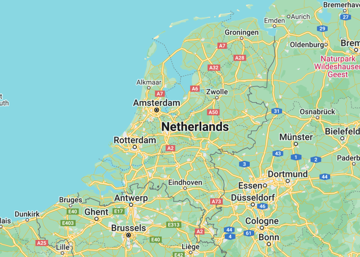 Map of Netherlands, 