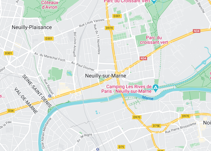 Map of Neuilly-sur-Marne, France