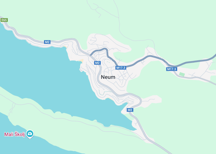 Map of Neum, Bosnia and Herzegovina