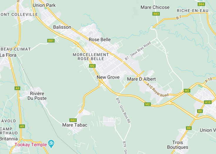 Map of New Grove, Mauritius