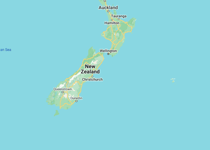 Map of New Zealand, 